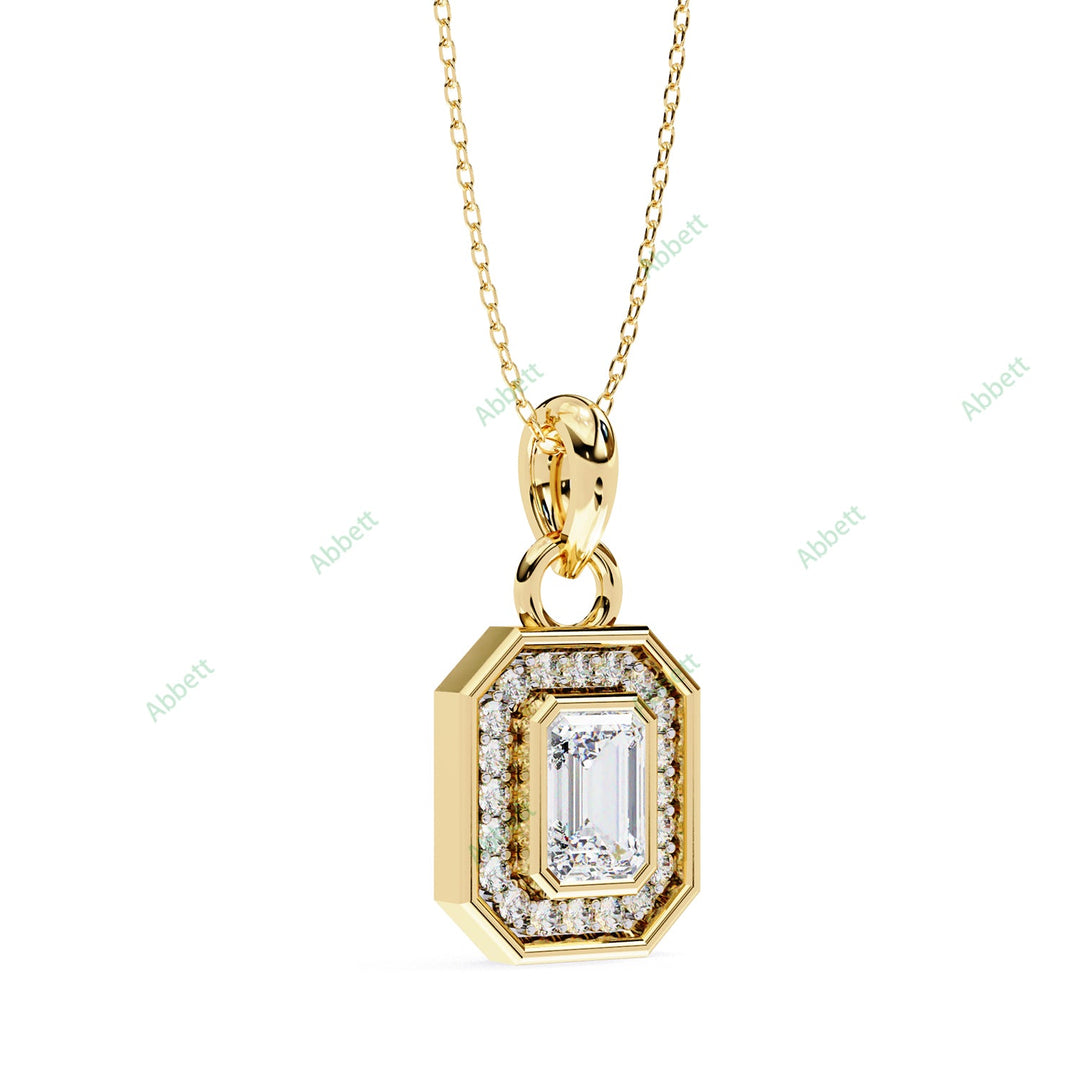 Emerald Halo Pendant PE1258