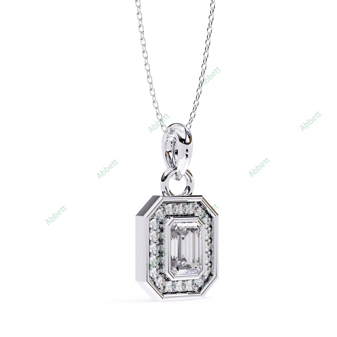 Emerald Halo Pendant PE1258