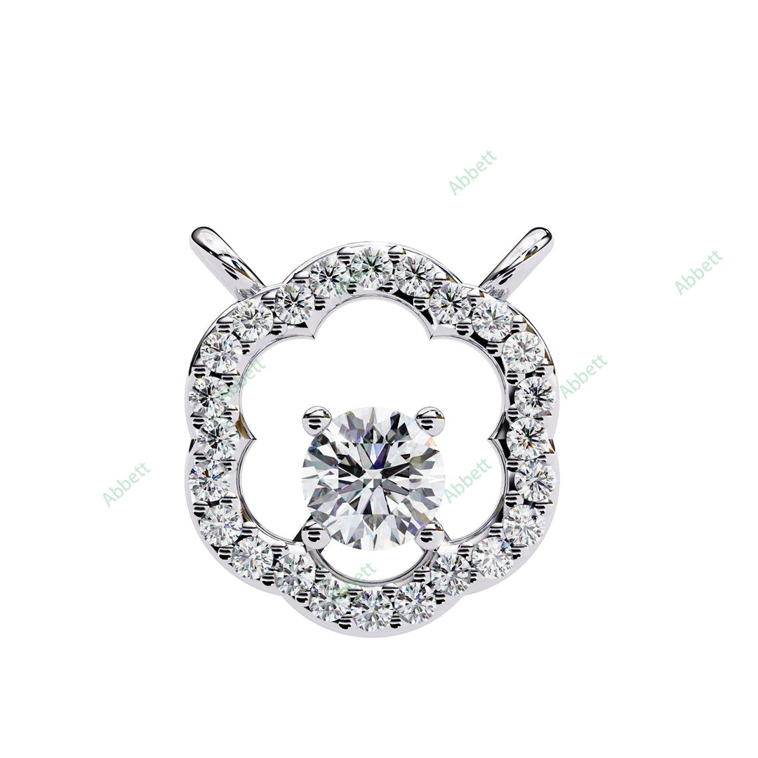 Round Halo Pendant PE1260