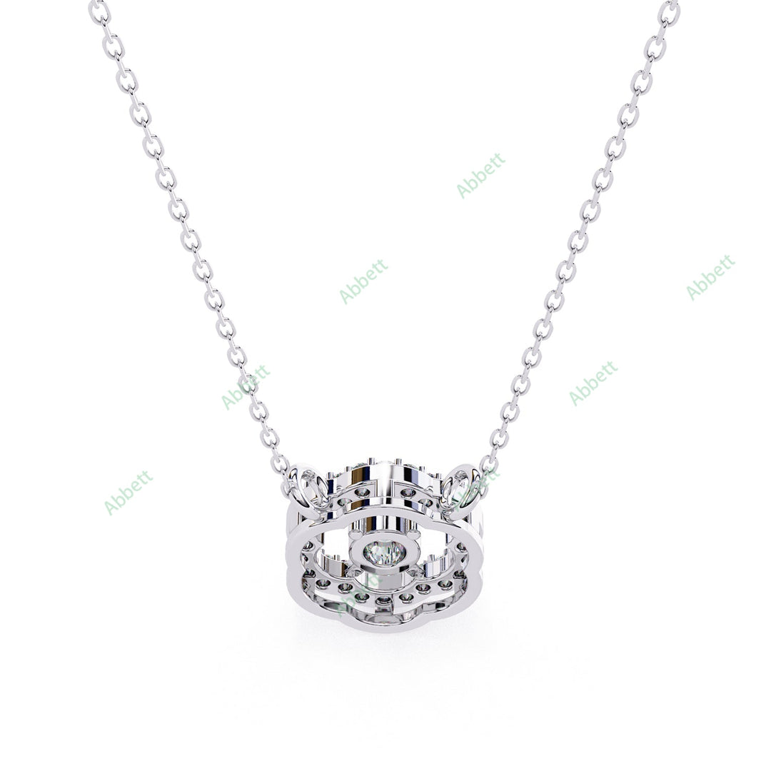 Round Halo Pendant PE1260
