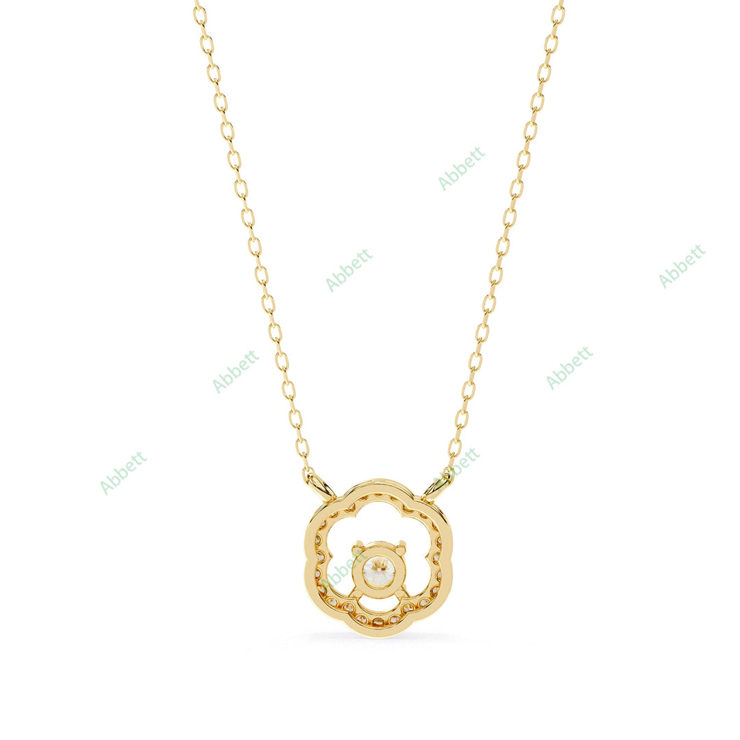 Round Halo Pendant PE1260