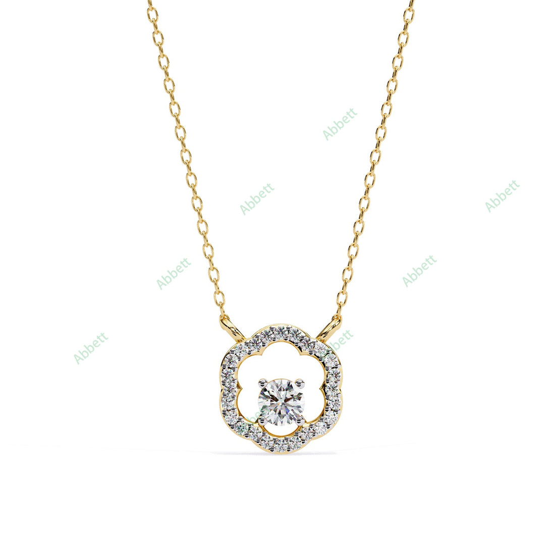 Round Halo Pendant PE1260