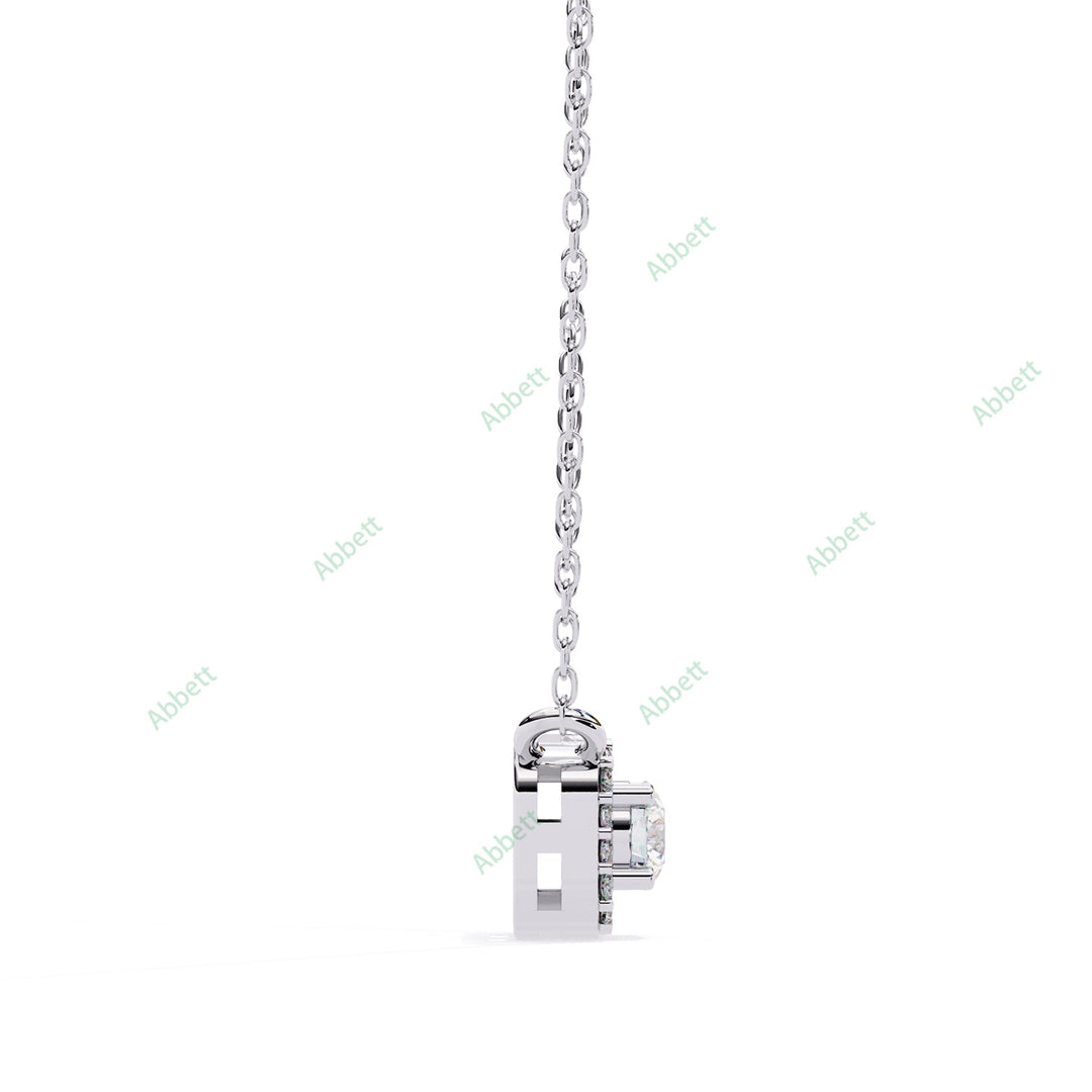 Round Halo Pendant PE1261