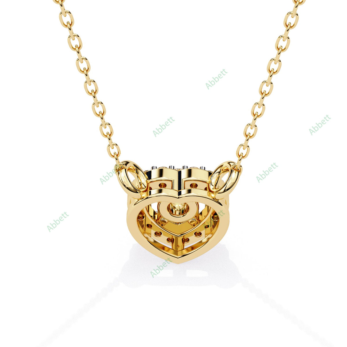 Petite round lab-grown diamond halo pendant necklace with 0.1ct centre stone - PE1262