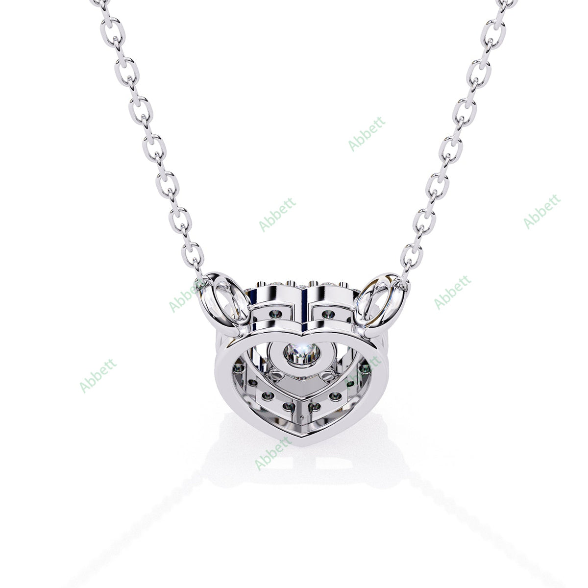 Petite round lab-grown diamond halo pendant necklace with 0.1ct centre stone - PE1262