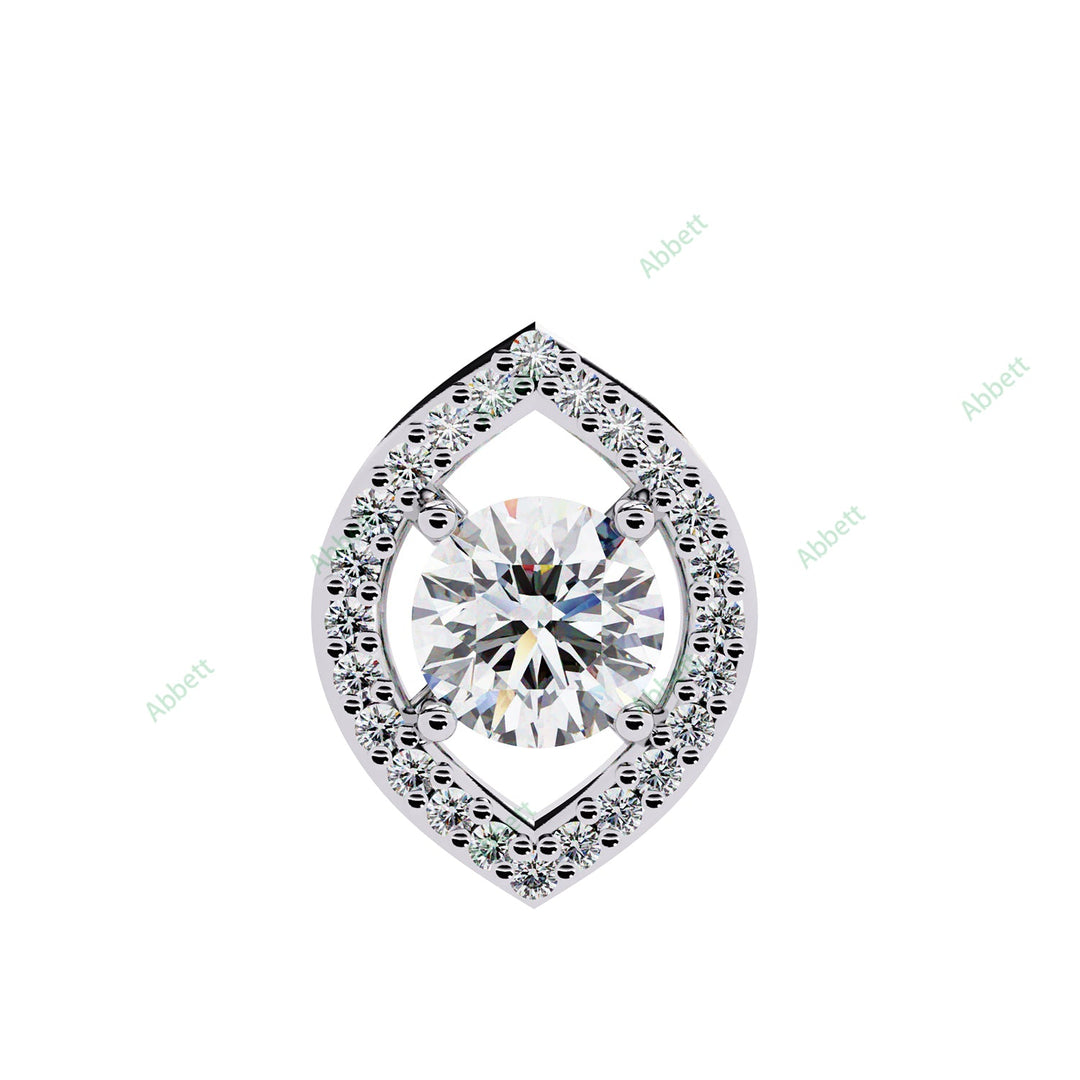 Round Halo Pendant PE1263