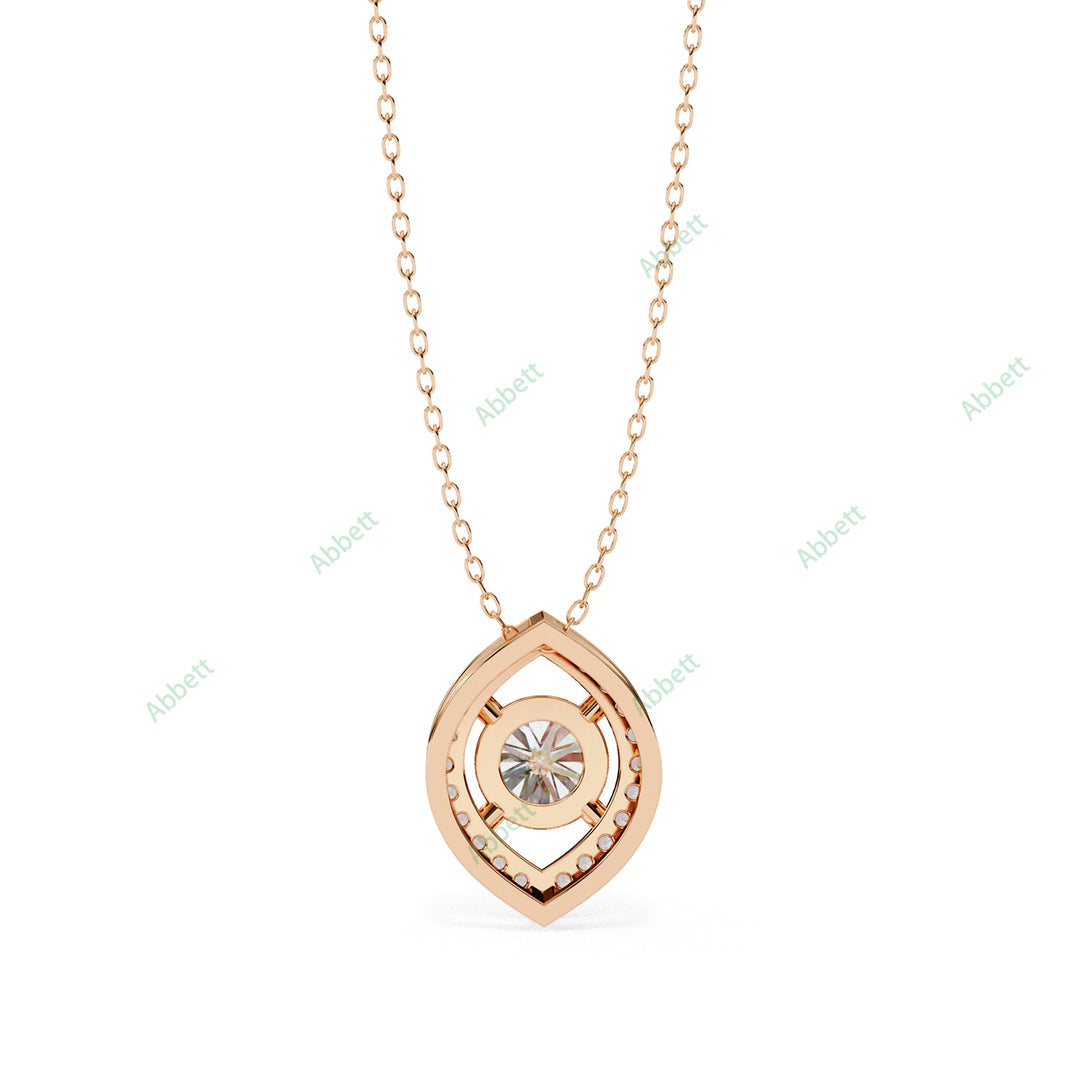 Round Halo Pendant PE1263