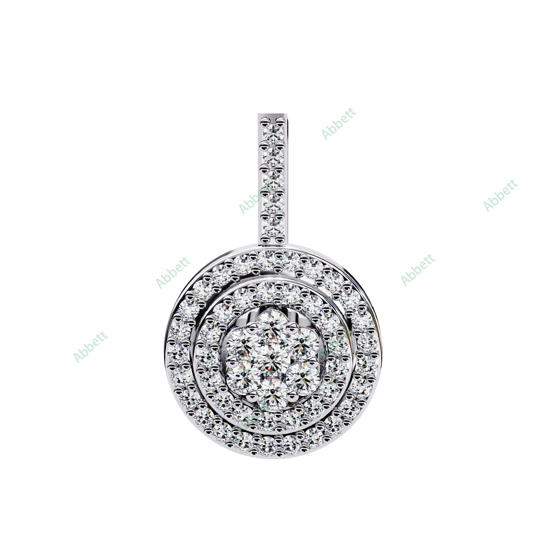 Round Halo Pendant PE1264