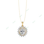 Load image into Gallery viewer, Oval Halo Pendant PE1271
