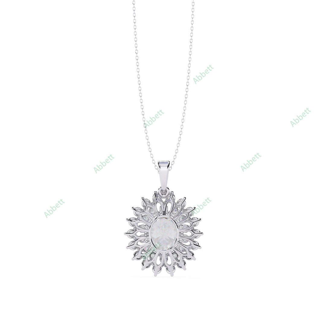 Oval Halo Pendant PE1271