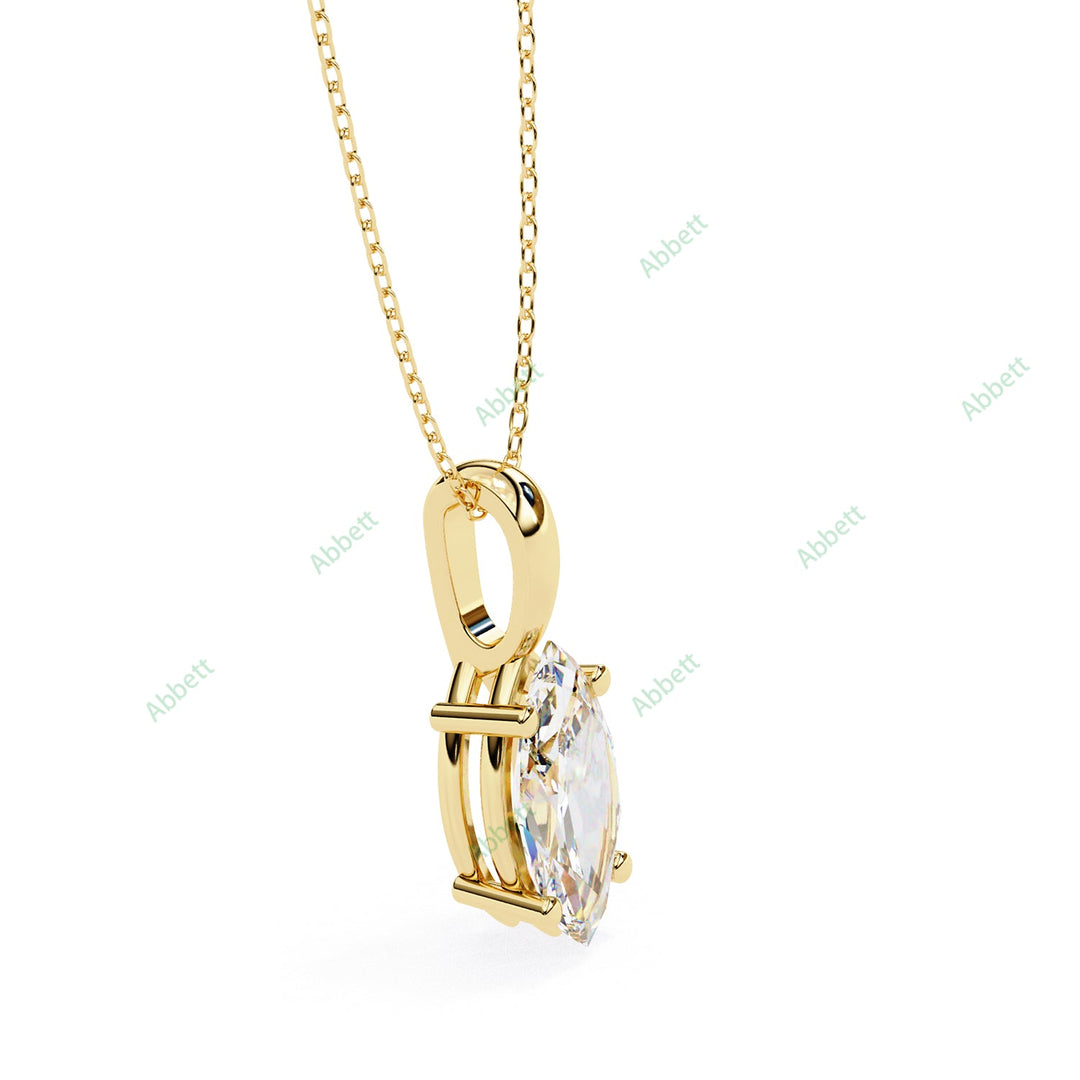 Marquise Solitaire Pendant PE1593