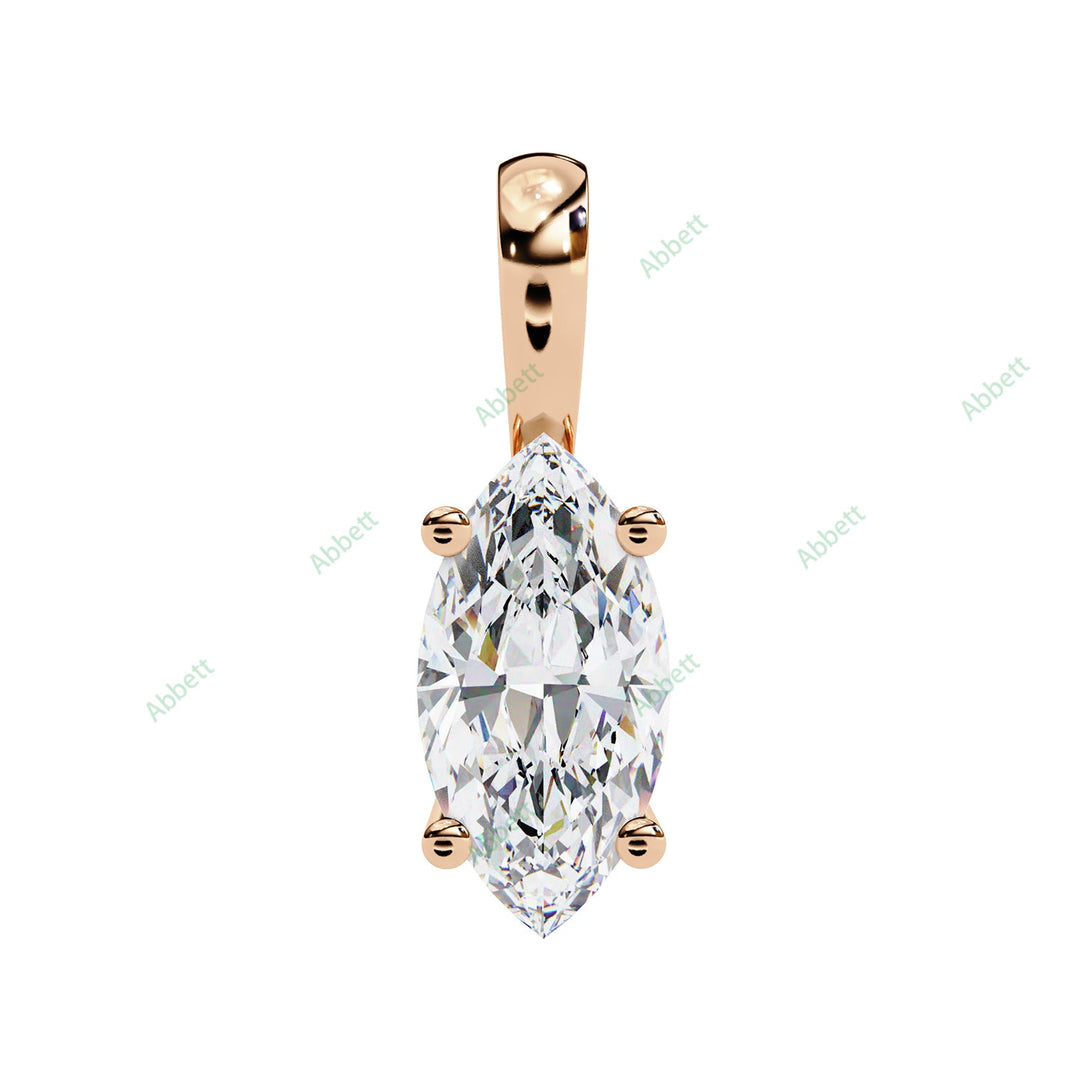 Marquise Solitaire Pendant PE1593