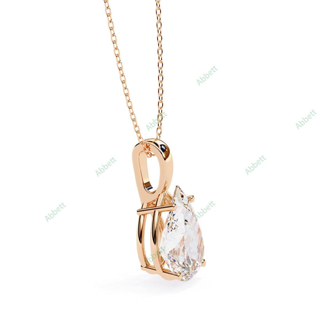 Pear Solitaire Pendant PE1594