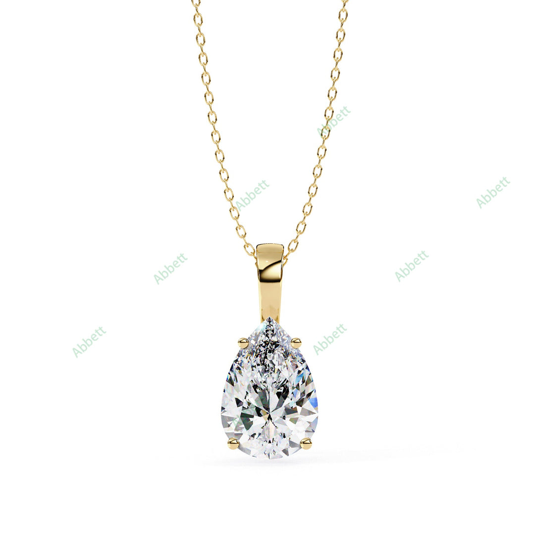 Pear Solitaire Pendant PE1594