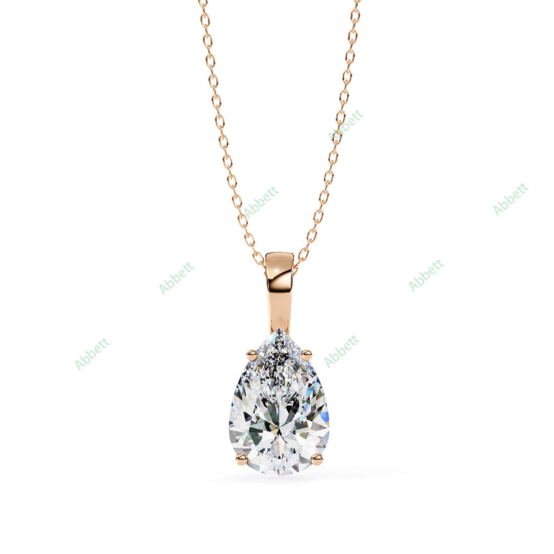 Pear Solitaire Pendant PE1594