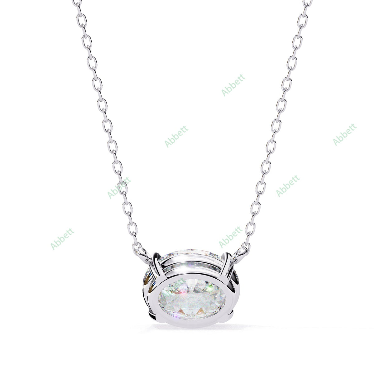 East West Solitaire Pendant PE1596