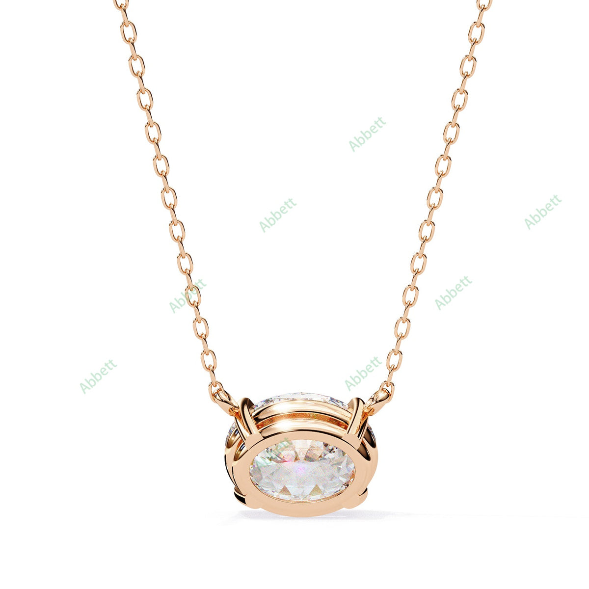 East West Solitaire Pendant PE1596