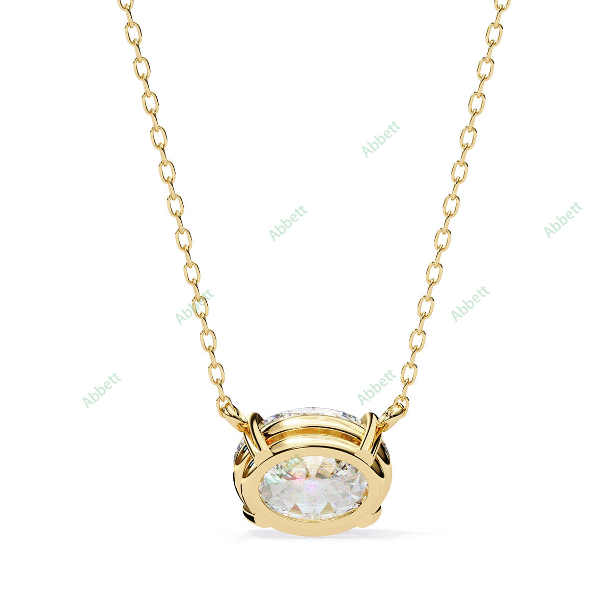 East West Solitaire Pendant PE1596