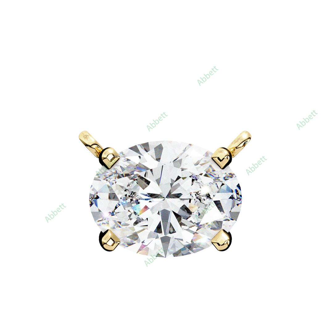 East West Solitaire Pendant PE1596