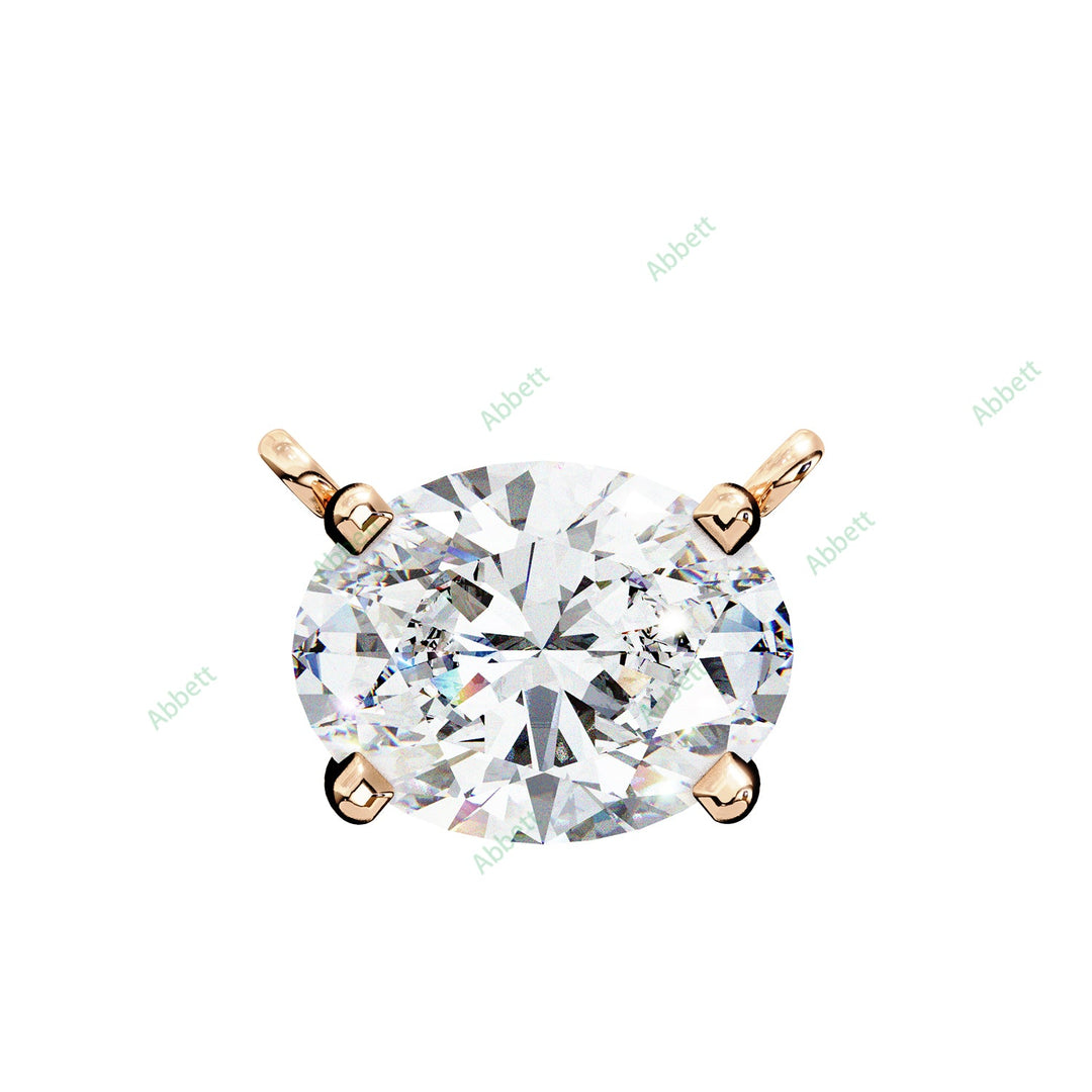 East West Solitaire Pendant PE1596
