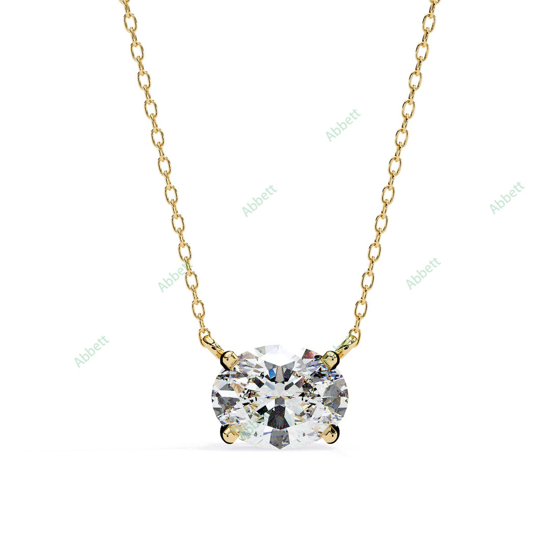 East West Solitaire Pendant PE1596