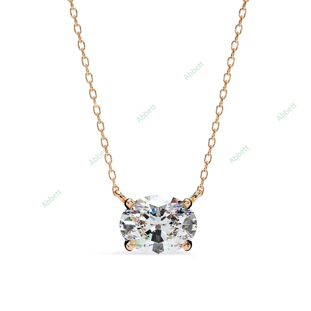 East West Solitaire Pendant PE1596