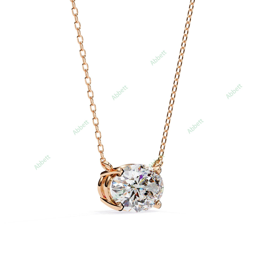 East West Solitaire Pendant PE1596
