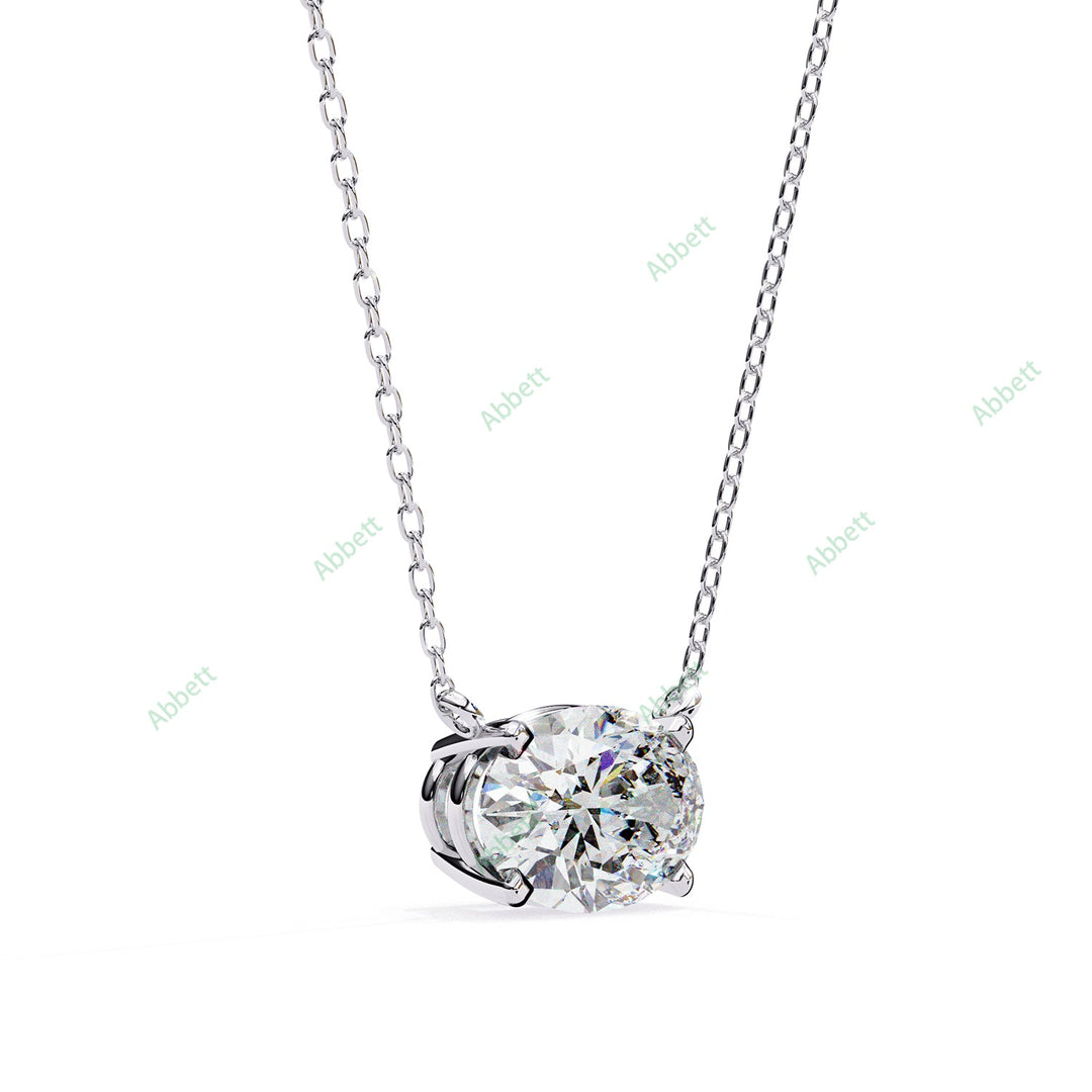 East West Solitaire Pendant PE1596