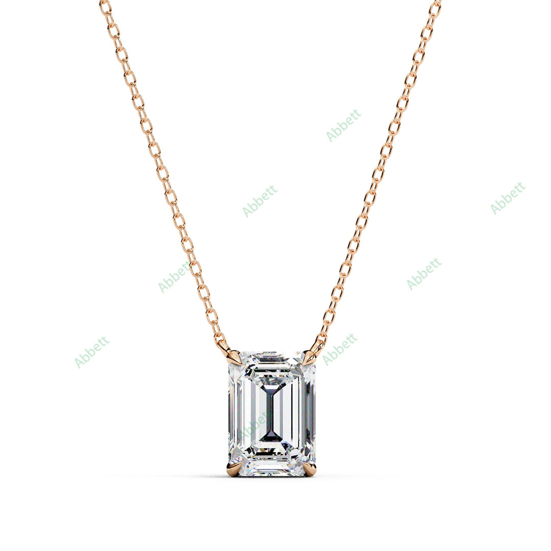 Emerald Solitaire Pendant PE1597