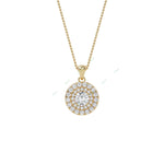 Load image into Gallery viewer, Double Halo Pendant PEDO008
