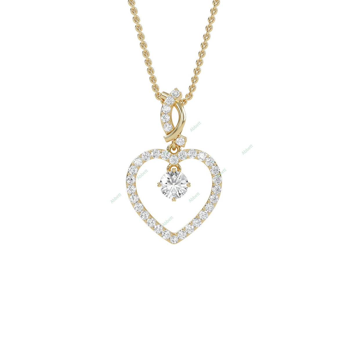 Fashion Heart Pendant PEHE020