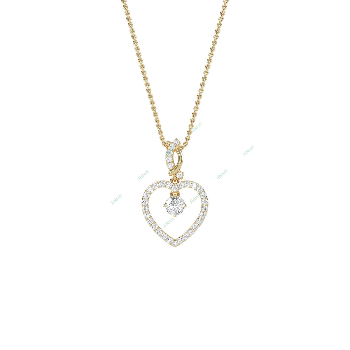 Fashion Heart Pendant PEHE020