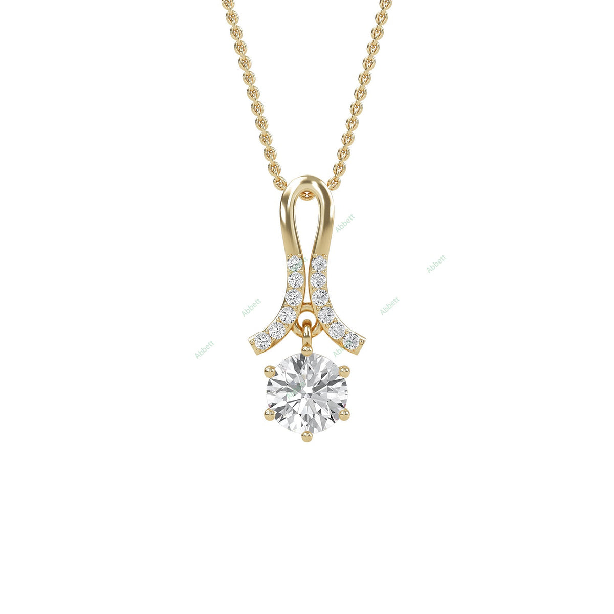 Designer Solitaire Pendant PESO021