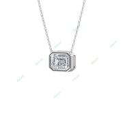 Bezel, East West Solitaire Pendant PESO026