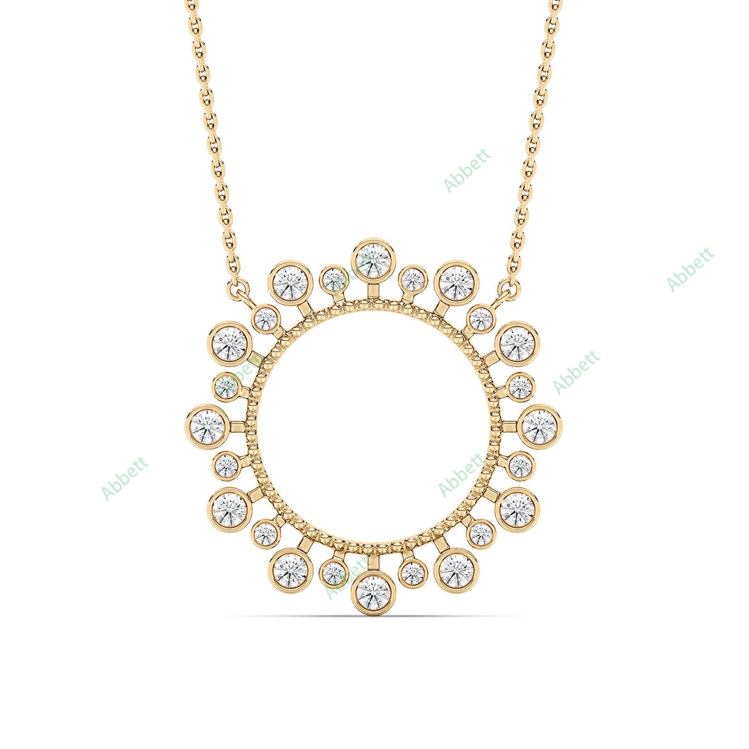 Bezel Starburst Pendant PEST033