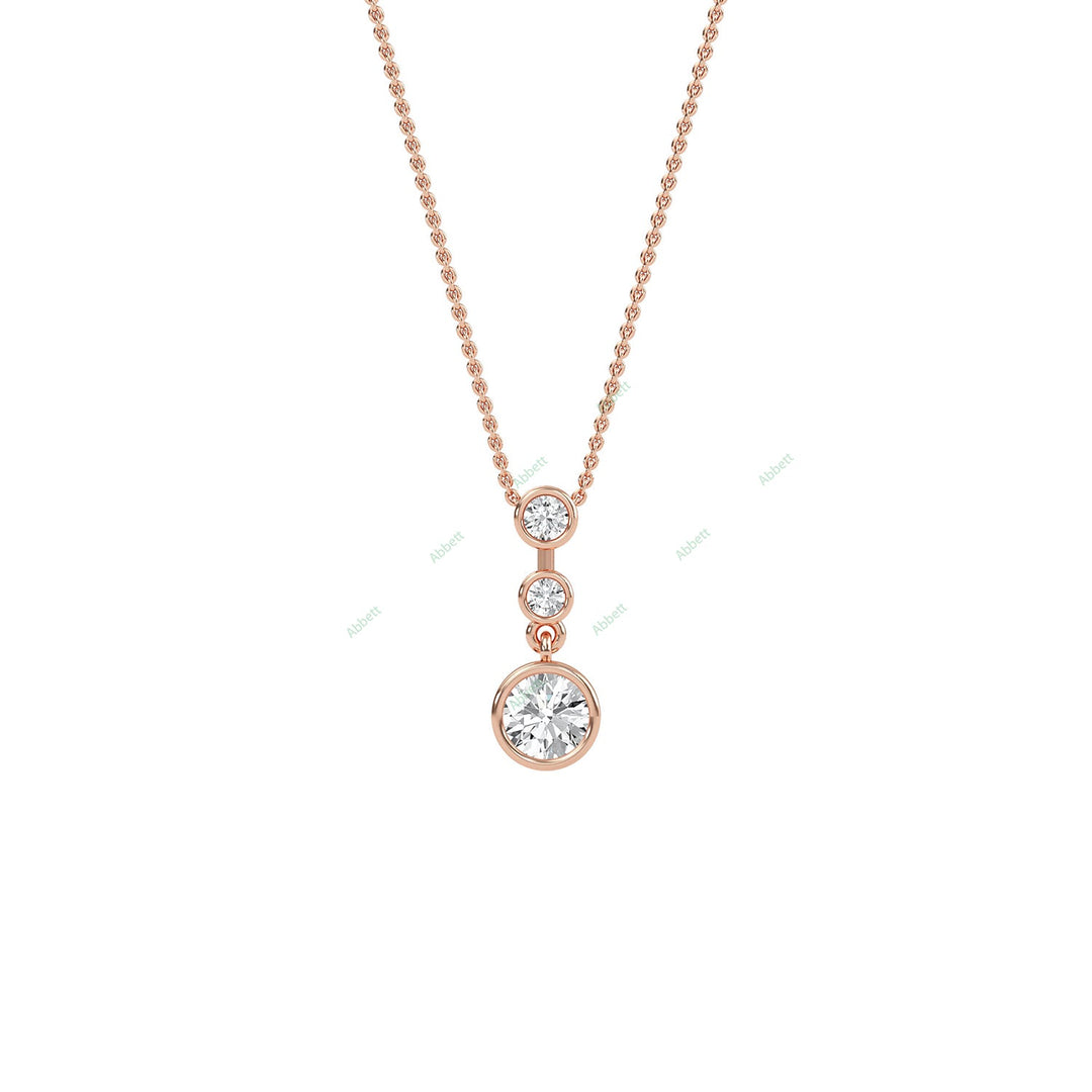 Bezel Three Stone Pendant PETH018