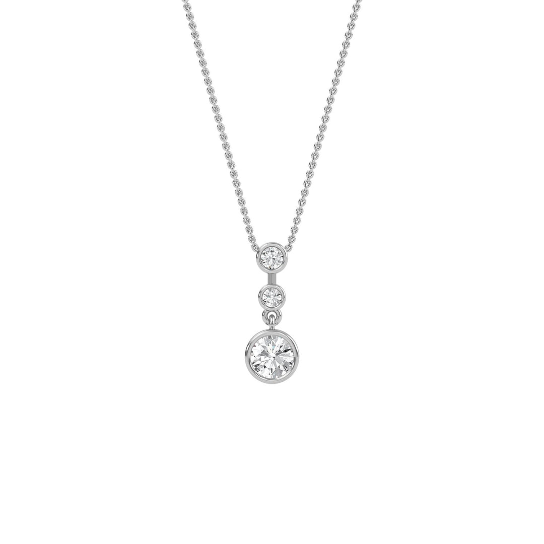 Bezel Three Stone Pendant PETH018