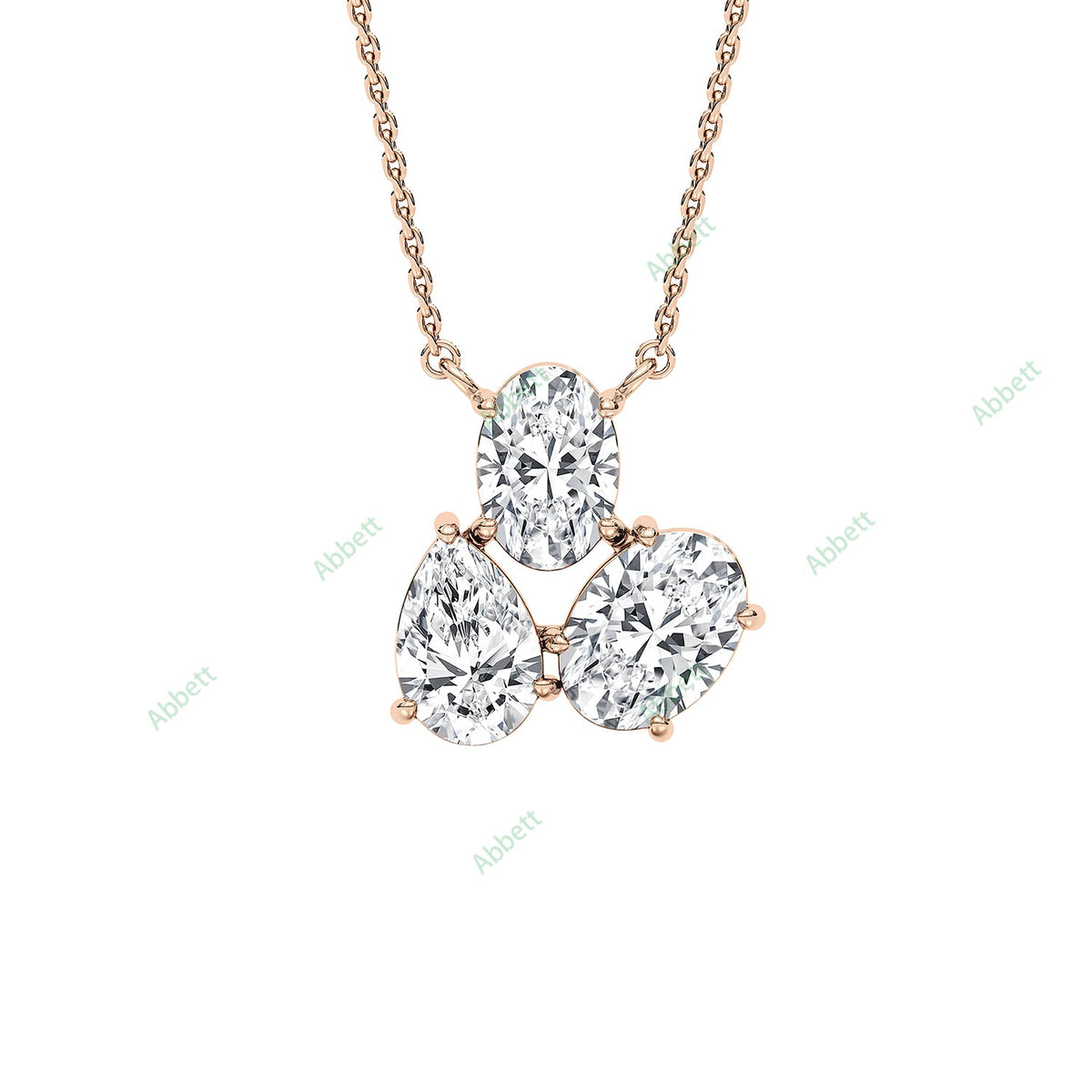 Three Stone Fashion Pendant PETH035