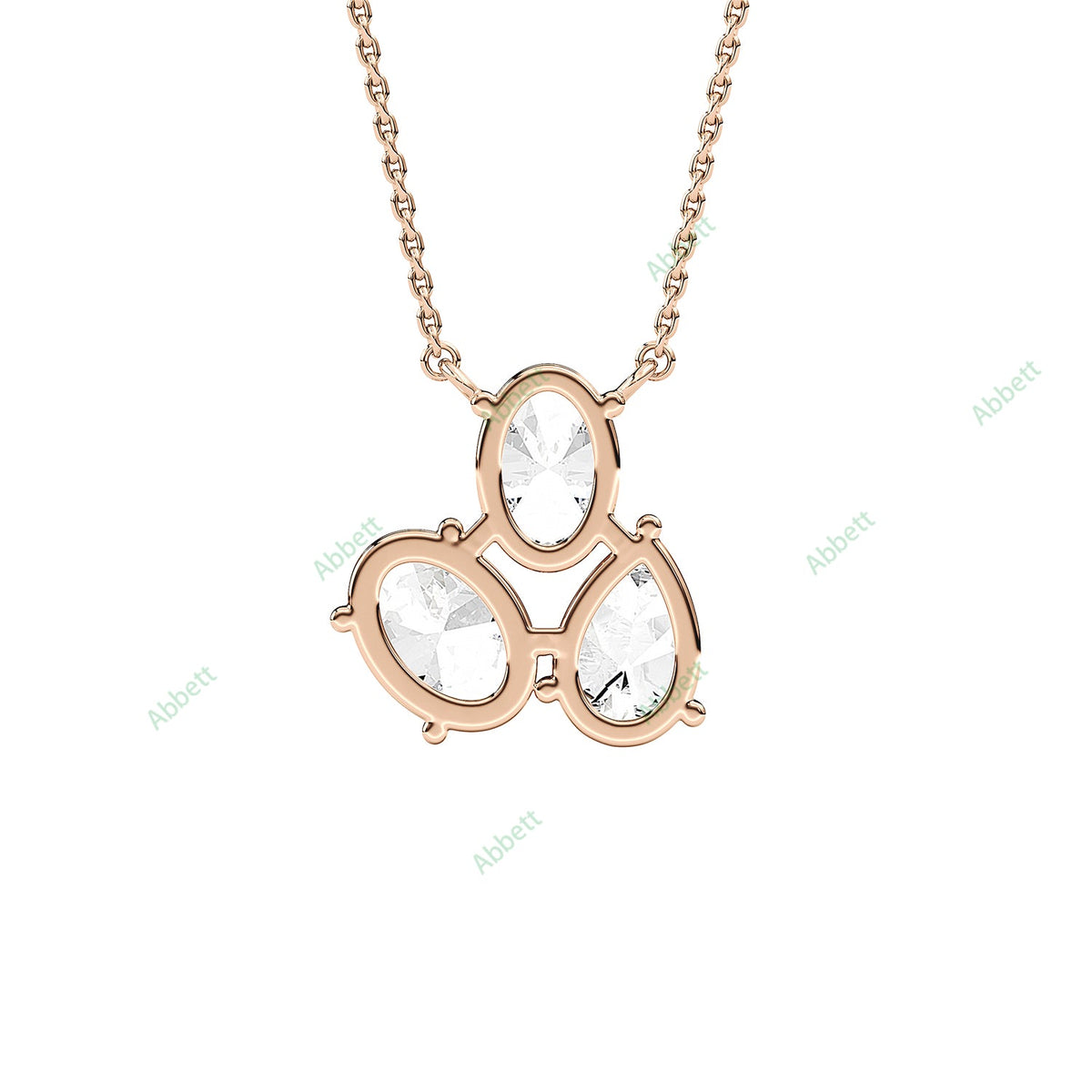 Three Stone Fashion Pendant PETH035