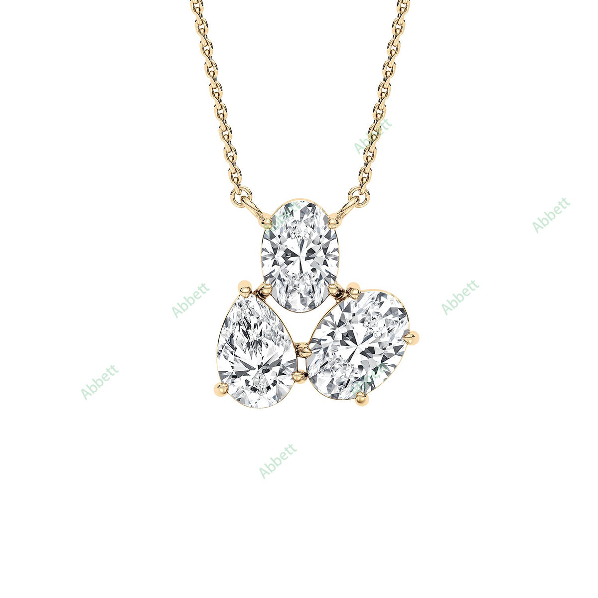 Three Stone Fashion Pendant PETH035