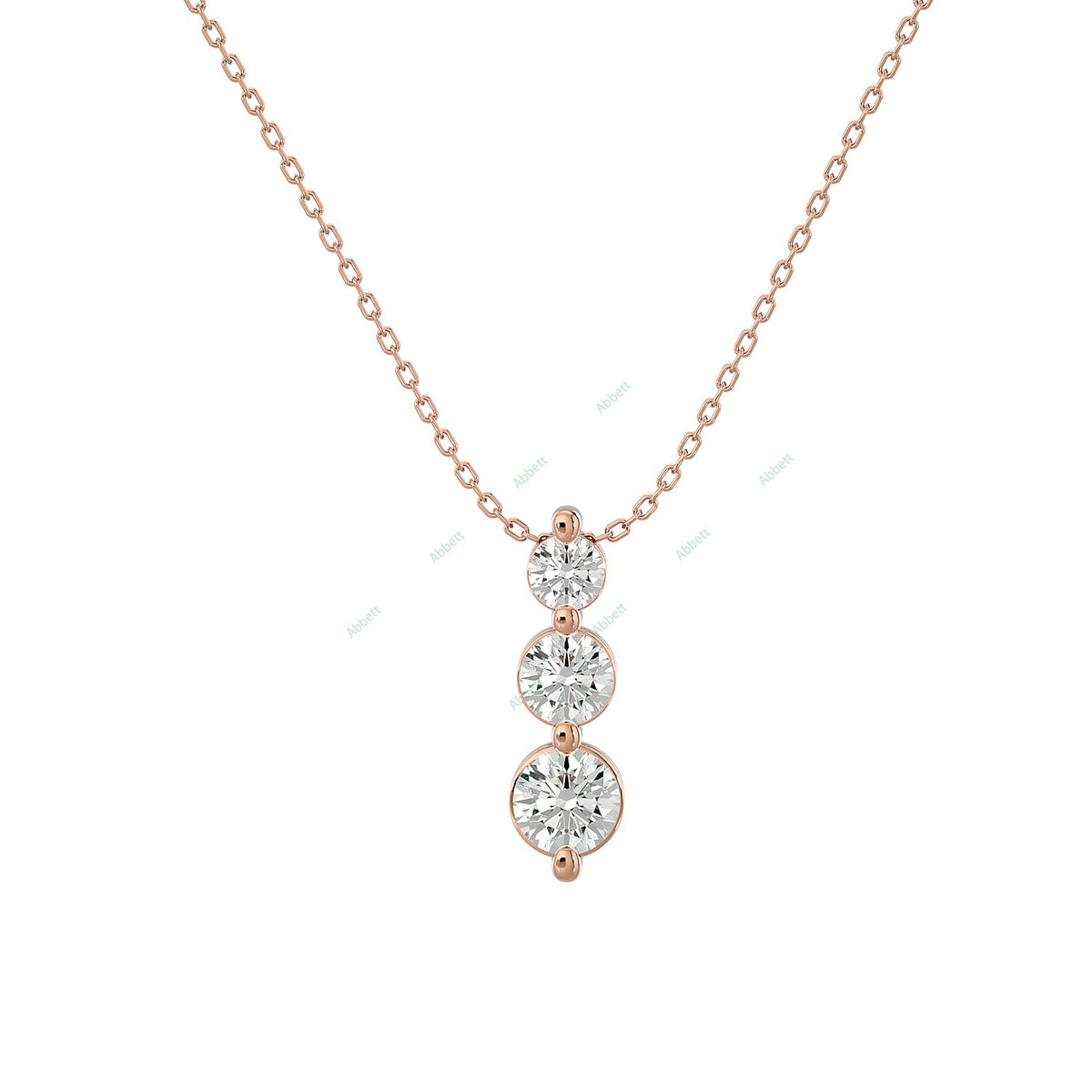 Three Stone Fashion Pendant PETH042