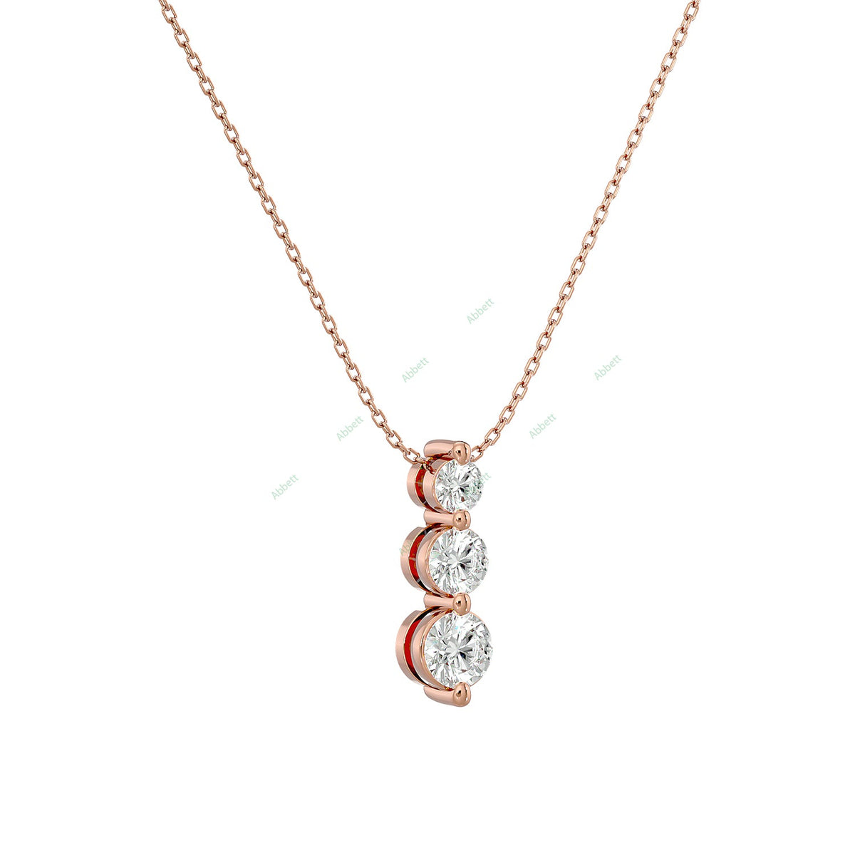 Three Stone Fashion Pendant PETH042