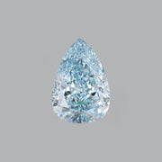 Pear lab grown blue diamond