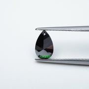 Pear black moissanite