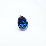 Load image into Gallery viewer, Pear blue moissanite
