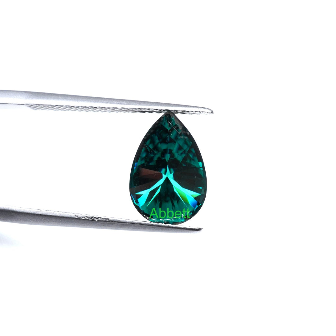 Pear green moissanite