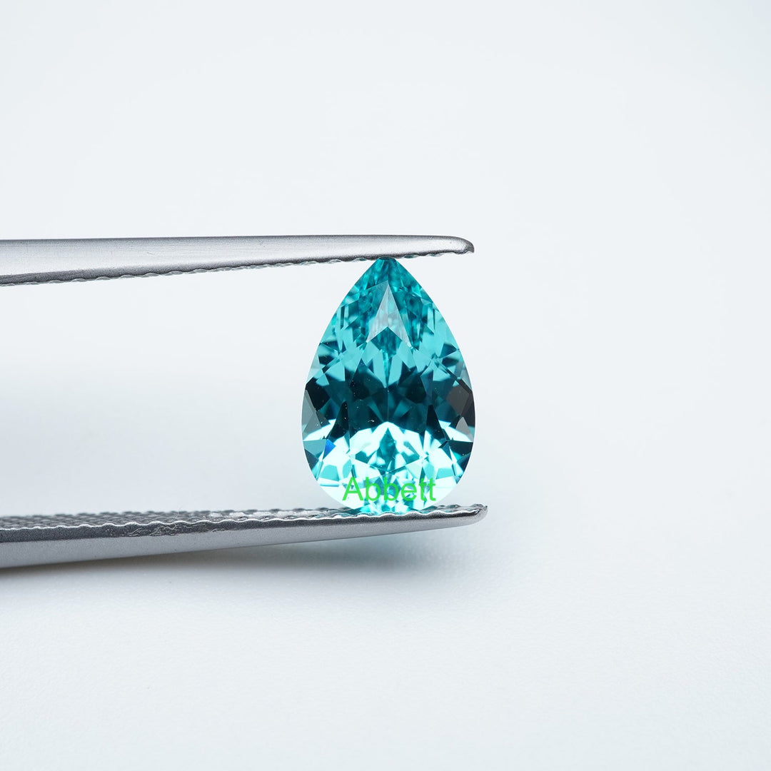 Pear lab grown Paraiba YAG