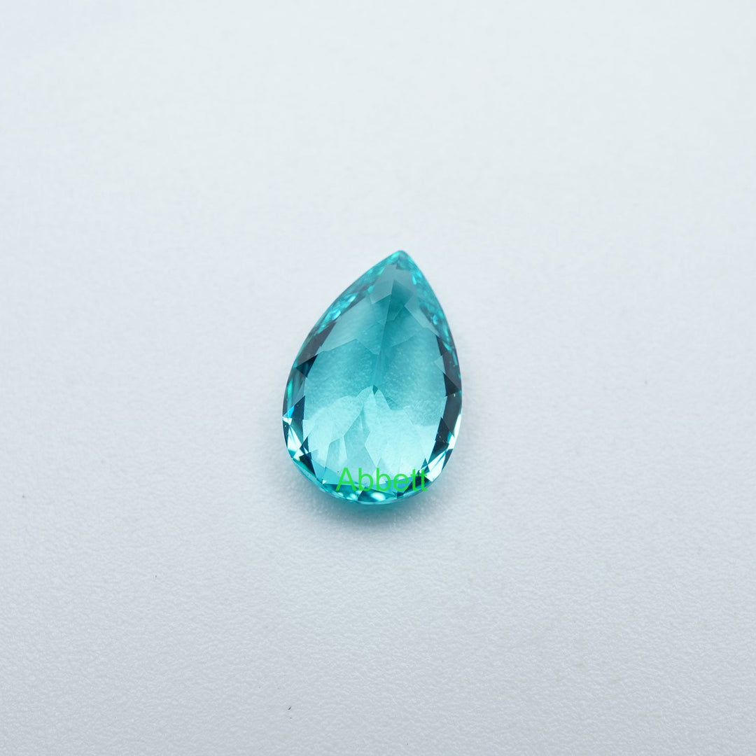 Pear lab grown Paraiba YAG