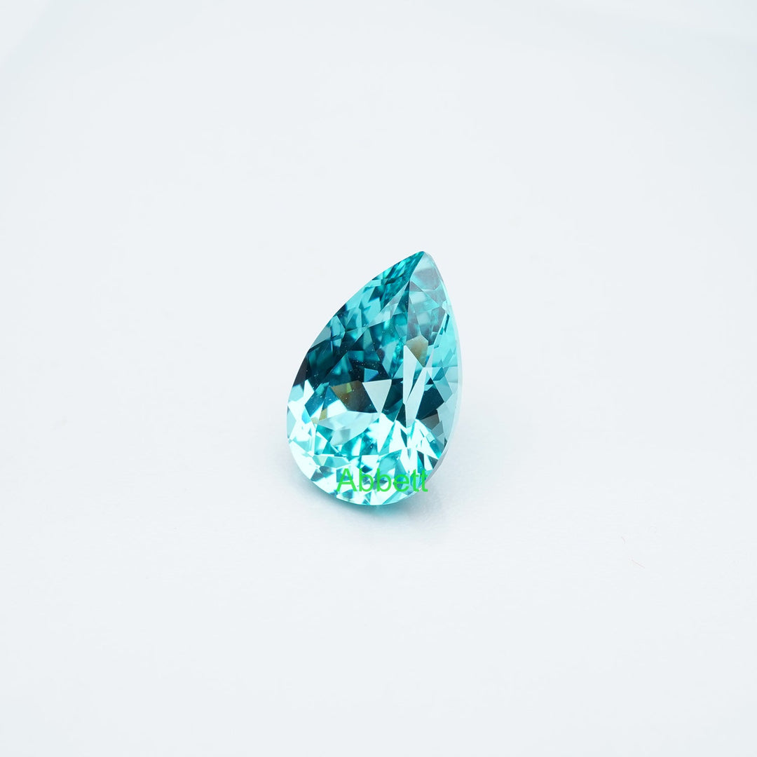 Pear lab grown Paraiba YAG
