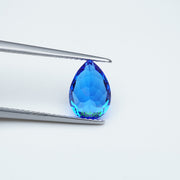 Pear lab grown cobalt spinel